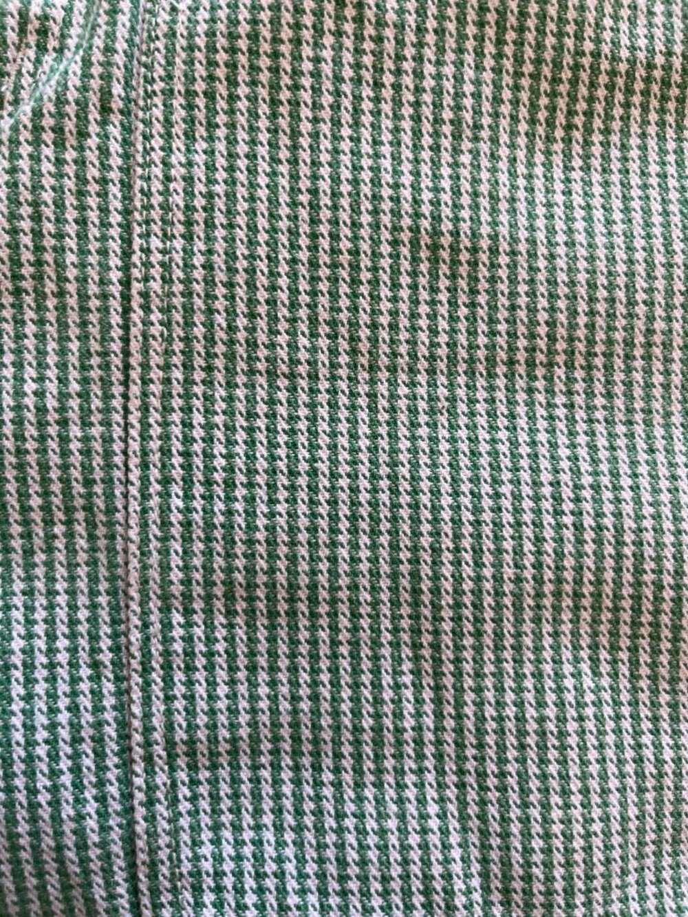 Brixton Houndstooth Pants High Rise Cropped Straight Leg Green White Fits 29" - Picture 4 of 10